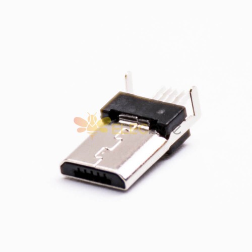 PCB 마운트용 USB 2.0 마이크로-B 5 핀 남성 직선 관통 구멍