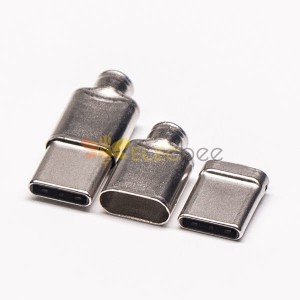 10pcs C Tipo Iron Shell USB Conector
