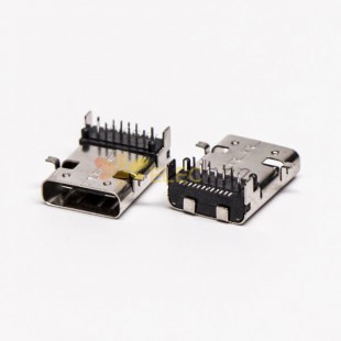 10pcs 여성 USB 타입 C 직각 SMT 및 DIP 일반 포장
