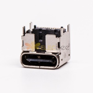 PCB Montaj için 10pcs Type C Kadın Konnektör Sağ Açılı SMT