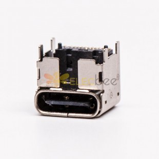 10pcs Tipo C Conector hembra SMT en ángulo recto para montaje en placa CI Embalaje normal