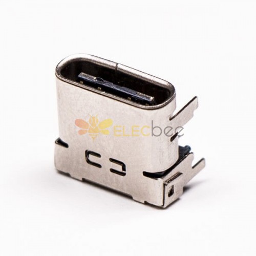 10pcs Type C USB Connector Right Angled Jack SMT and DIP Reel packing