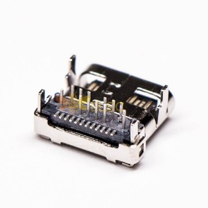 10pcs type c连接器弯式母头PCB板插板式贴板式