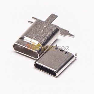 10pcs conectores USB Shell Tipo C 180 Grados Embalaje normal