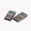 10pcs USB Tipo C 180 Grau Plug 24 Pin Solder Tipo para cabo