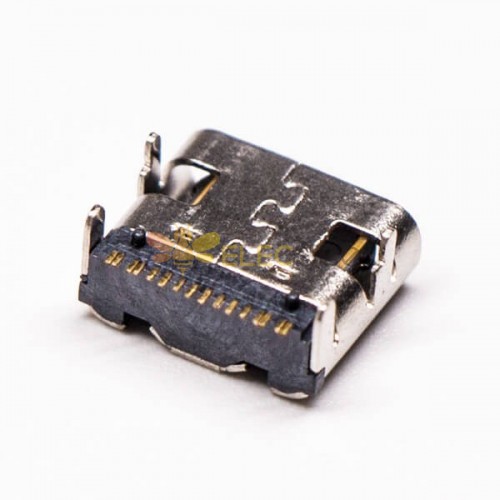10pcs USB Tipo C Conector Feminino Direito Angular SMT Embalagem do carretel