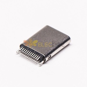 10pcs USB Tipo C Conector enchufe recto 24 pines a través del agujero para montaje en placa CI