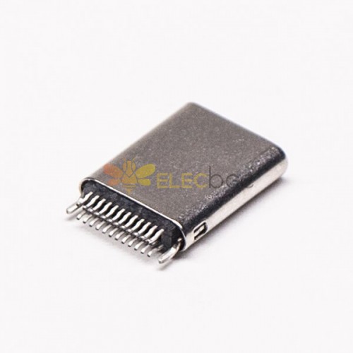 10pcs USB Typ C Stecker Stecker gerade 24 Pin Durchgang Loch für PCB-Halterung