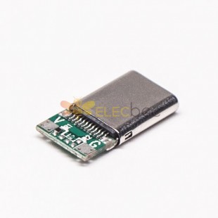 10pcs USB Tipo C Conector Straight 24 Pin Solder Tipo para cabo Embalagem normal