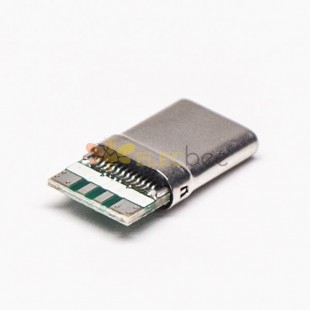 10pcs USBタイプCコネクタタイプ180度はんだタイプ 通常梱包