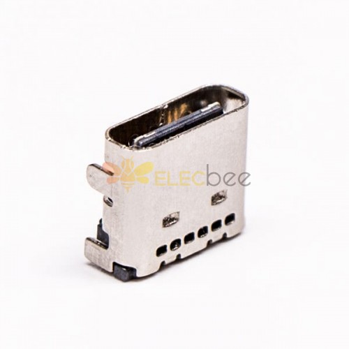 10pcs USB Tipo C conector hembra ángulo recto SMT para montaje en placa CI Embalaje de carretes