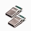 10pcs USB Type C Male 180 Degree Straight PCB Mount Connector