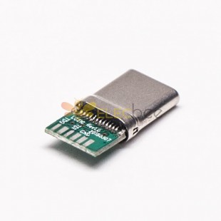 10pcs USB Tipo C conector macho recto 180 grados Embalaje normal