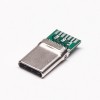 10pcs USB Tipo C conector macho recto 180 grados