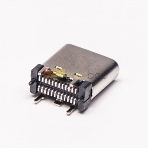 10pcs USB Type C母座封裝直立式母頭連接器SMT接PCB板