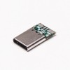 10pcs Type C公头直式USB连接器单面12pin镀金带PCB板