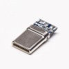 10pcs C Type USB接口直式180度24針公頭帶PCB板焊線