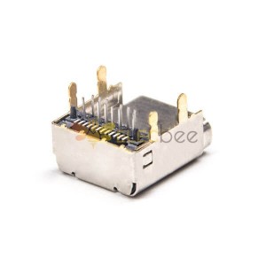 10pcs USB tipo C Angolo Retto 24 Connettore Pin Attraverso Foro per Montaggio PCB