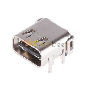 R/A SMT TYPE C Connector Hydrid Top Mount Shell Dip Terminal Short Type