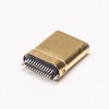 Tipo C 24 Pin Conector Straight Plug Through Hole Gold Plating