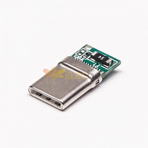 Tip C Konnektör USB Fişi Kablo için 180 Derece Lehim Tipi