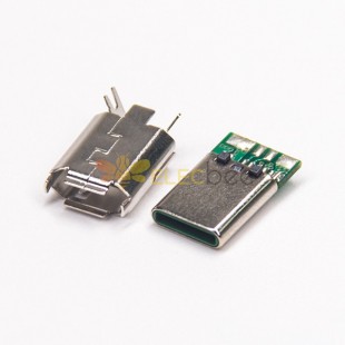 نوع C قابس 3.0 USB ذكر نوع C مع قذيفة التعبئة العادية