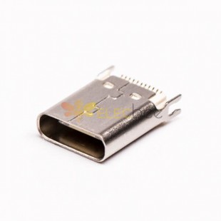 USB 3.0 タイプ C コネクタ メスストレートエッジマウント