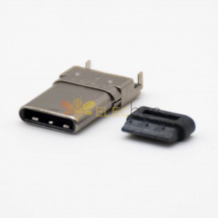 USB Connector Types C 3.1 Offset Type Straight Male 24 Pin SMT Type Reel packing