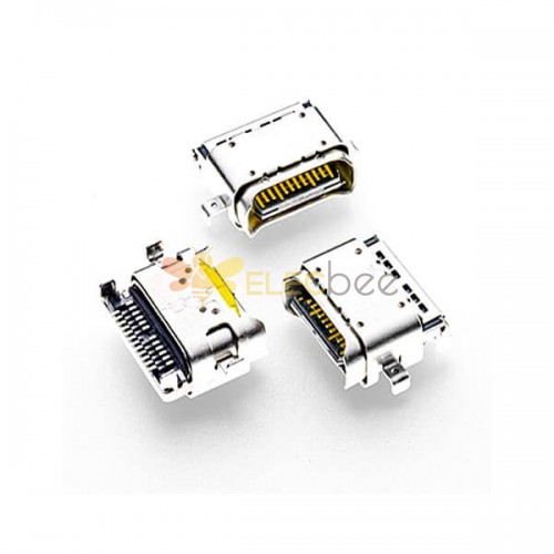 Conector USB tipo C hembra cargador rápido 24 pines SMT PCB 20 piezas Embalaje de carretes