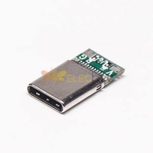 USB Tipo C Conector Straight 24 Pin Solder Tipo para cabo