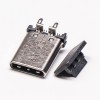 Conector USB tipo C tipo vertical macho 180 grados SMT para montaje en placa CI Embalaje de carretes