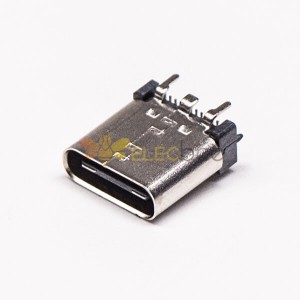 USB Type C母座封装直立式母头连接器SMT接PCB板