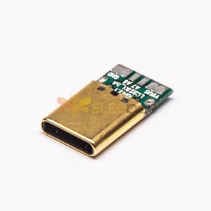 USB Type C Bağlantı Noktası Fişi Düz 12 Pin PCB Montaj