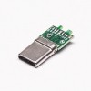 USB Type C Düz 180 Derece Fiş 24 Pin Lehim Tipi