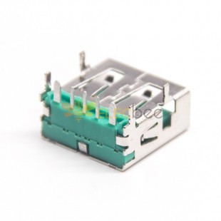 90 Degree Usb Green LCP Material Female 4p pour PCB
