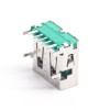 90-Grad-USB-Stecker, grün, LCP-Material, 4-polig, für Leiterplatte, 20 Stück