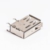 USB 2.0 A-Buchse, Fahnentyp, Durchgangsloch für Leiterplattenmontage, 20 Stück