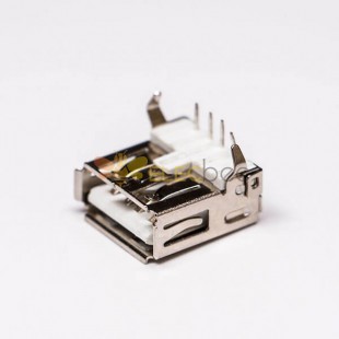 USB 2.0 Женский Тип A Прямоугольное сквозное отверстие для монтажа на печатной плате 20 шт.