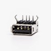 USB 2.0 Right Angled Female Type A Black DIP for PCB Mount