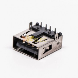 DIP femelle à angle droit USB A pour montage sur circuit imprimé 20pcs