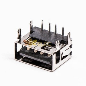 Conector USB para PCB montagem feminino através do buraco
