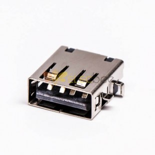 USB ثنائي الفينيل متعدد الكلور موصل انثي الزاوية اليمني DIP