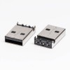 Conector SMT USB Tipo A Tipo Offest Macho para montagem de PCB 20 unidades