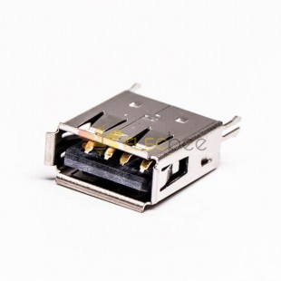USB نوع A أنثى موصل مستقيم DIP من خلال ثقب 20 قطعة