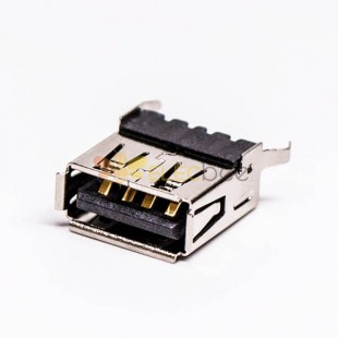 USB نوع A منافذ مستقيم الإناث DIP ل PCB جبل