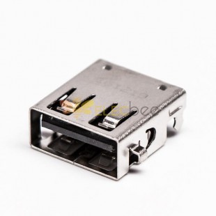 USB2.0 SMT أنثى 90 درجة نوع أوفست من خلال ثقب 20 قطعة