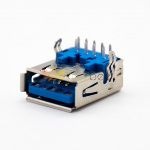 3.0 USB A Connector Right Angle 9 Pin Femme DIP Type