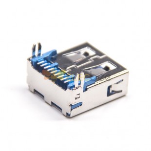 90degree Usb A Female Connector with 2 Legs PCB SMT