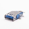 Angled Usb 3.0 Female Blue Color Throughole A Type USB Connector