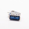 Angled Usb 3.0 Female Blue Color Throughole A Type USB Connector 20pcs